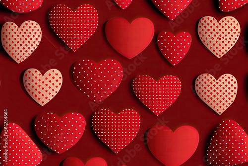 Cute heart vector illustration pattern for wrapping paper photo