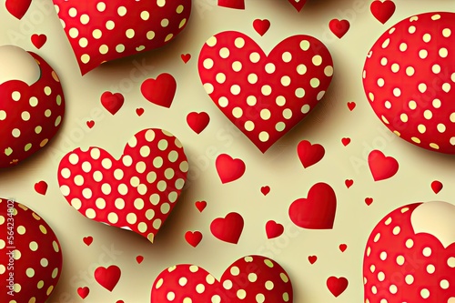 Cute heart vector illustration pattern for wrapping paper photo