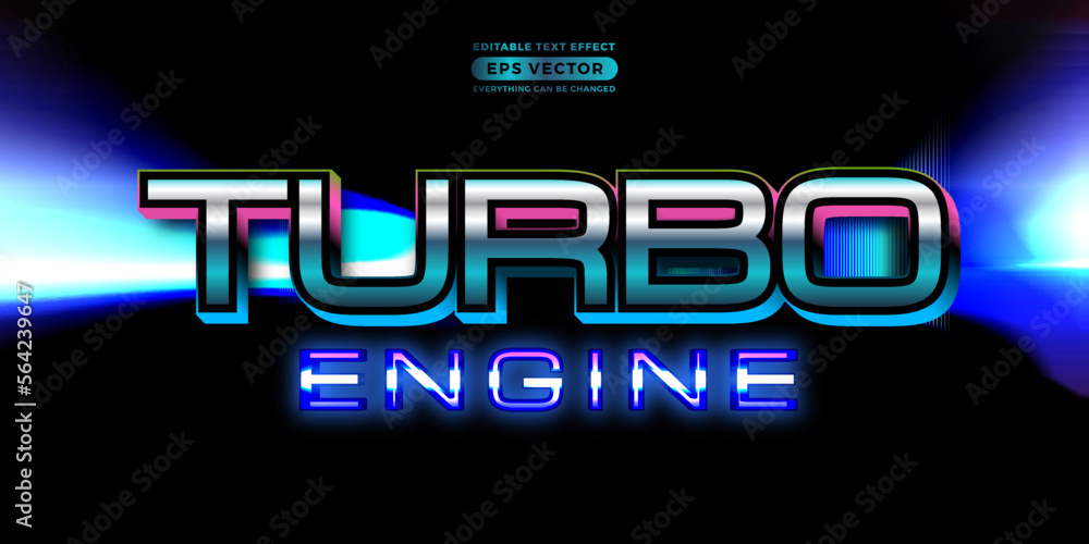 Turbo engine editable text style effect in retro look design with experimental background ideal for poster, flyer, logo, social media post and banner template promotion Turbo engine editable text style effect in retro look design with experimental background ideal for poster, flyer, logo, social media post and banner template promotion