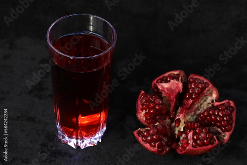 pomegranate juice in glass