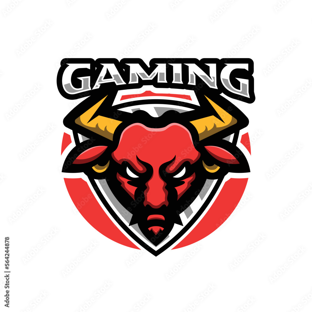Bull mascot sport logo design