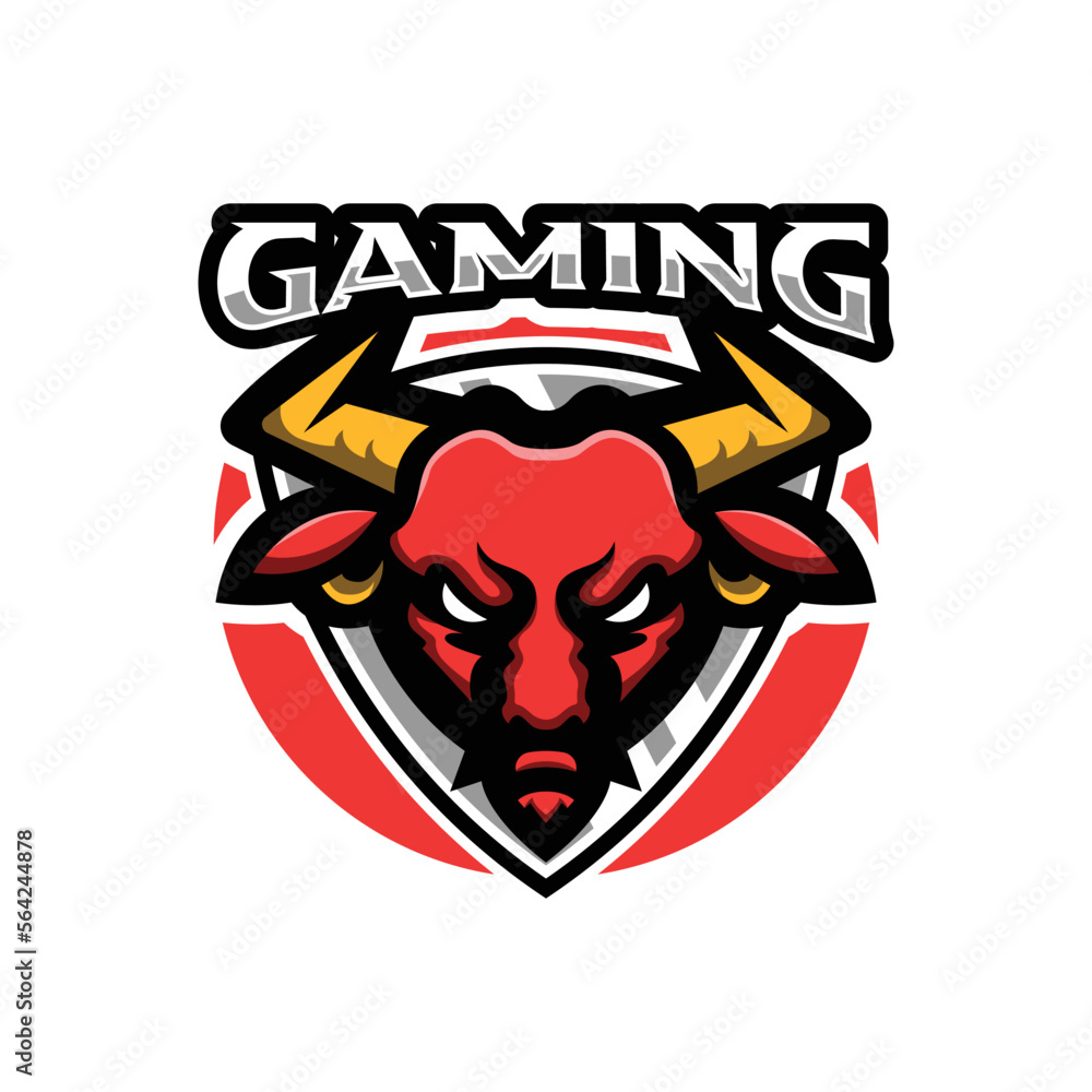 Fototapeta premium Bull mascot sport logo design