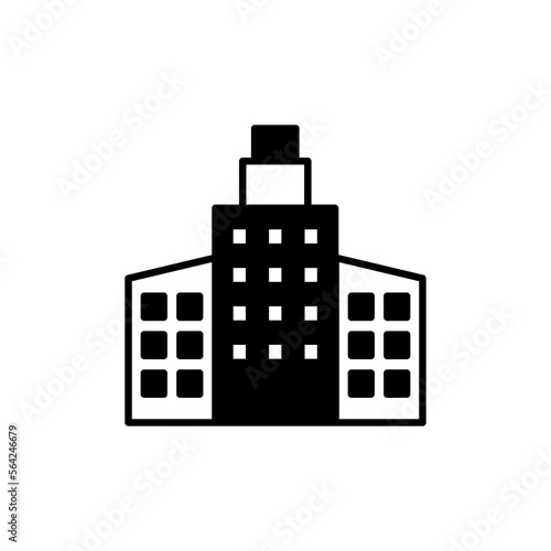 Building icon in vector. Logotype