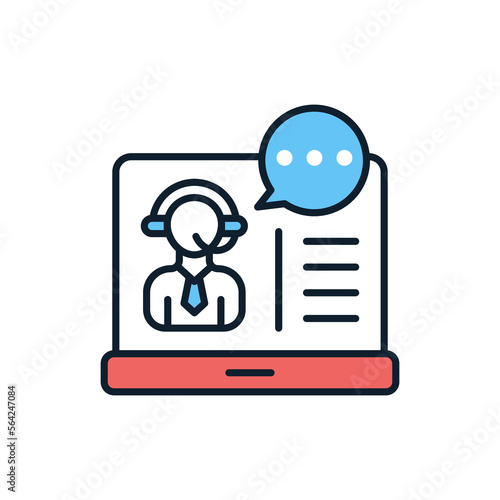 Online Consulting icon in vector. Logotype