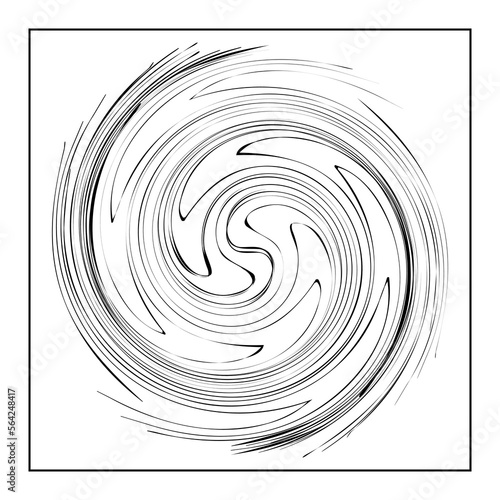 Gray abstract spiral whirlwind on white background