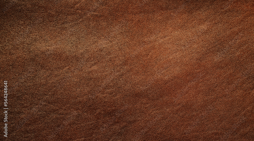 Fototapeta premium texture of dark brown colored raw leather background 