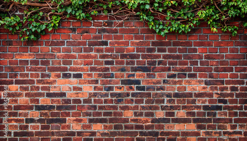 Foto dark texture of old red bricks wall background