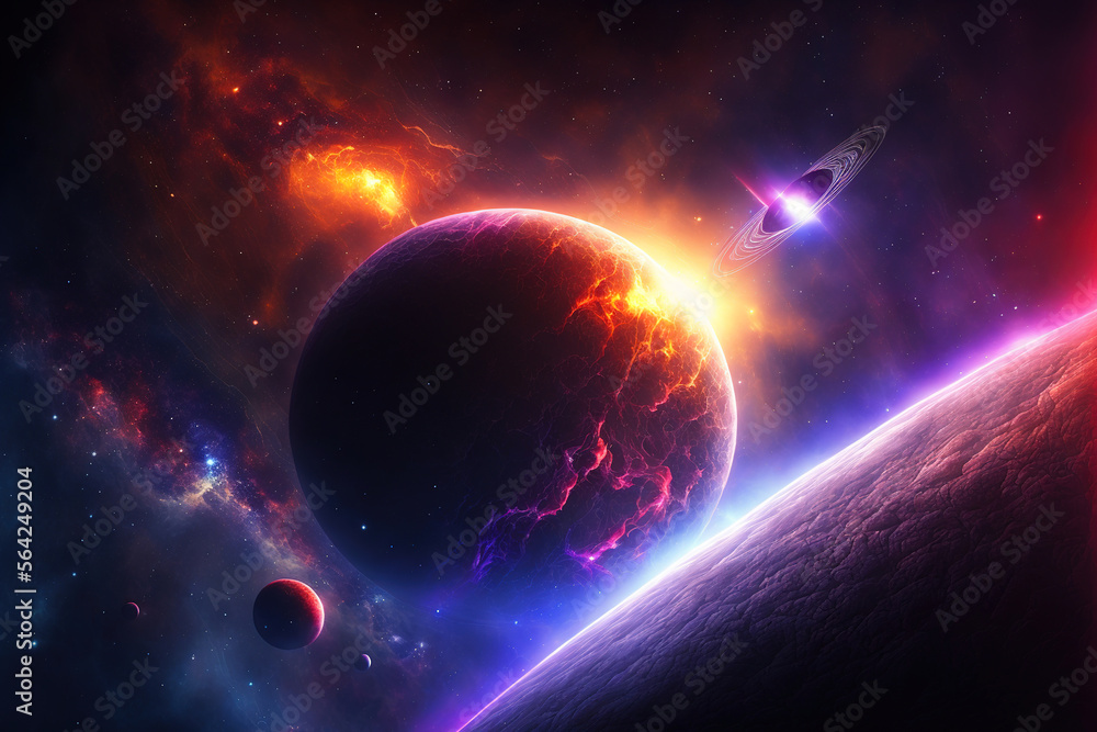 Obraz premium planet in space. Generative AI