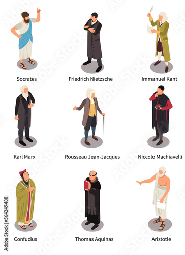 Vintage Philosophers Isometric Set