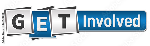 Get Involved Blue Grey Squares Bar 
