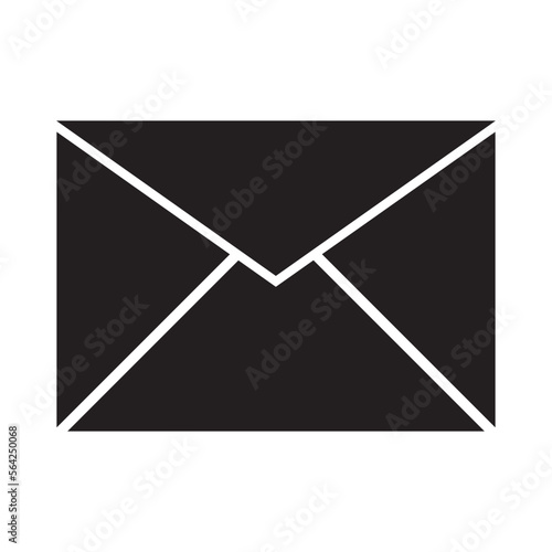 envelope silhouette icon vector illustration