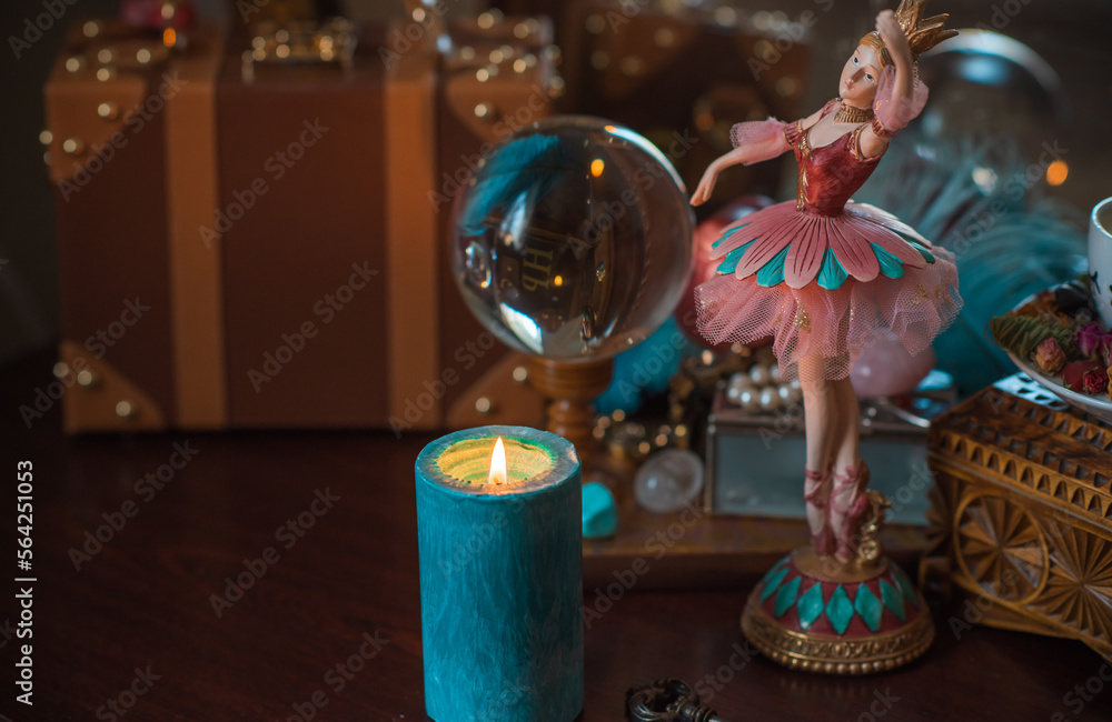 Fototapeta premium Vintage toys, decoration for room and home details. Retro style, Ceramic sculpture