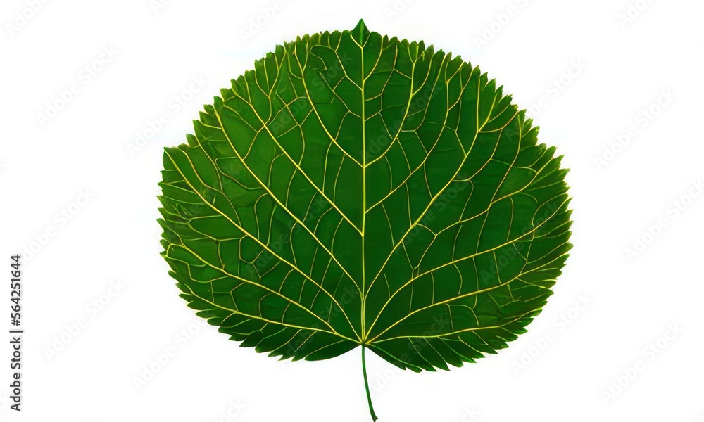 big leaf on white background created with Generative AI big leaf on white background created with Generative AI