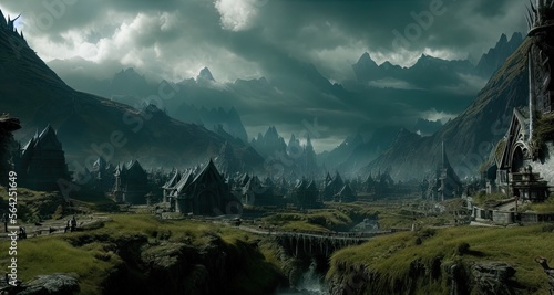 Environment in Lord of the Rings - This Illustration is made with AI