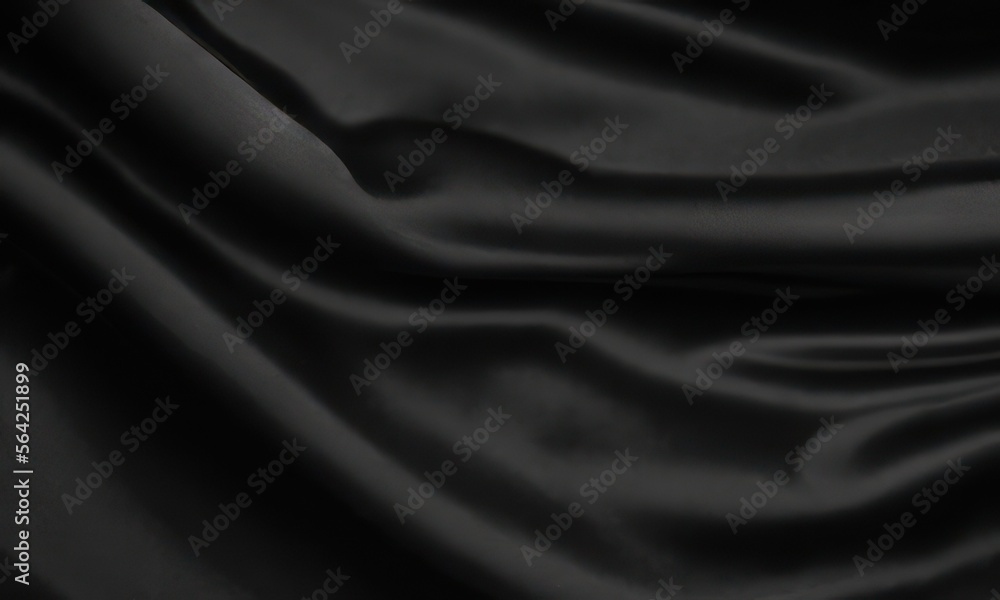 Obraz premium black satin cloth background created with Generative AI