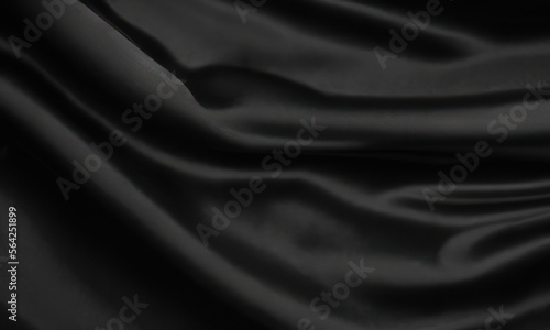 black satin cloth background created with Generative AI