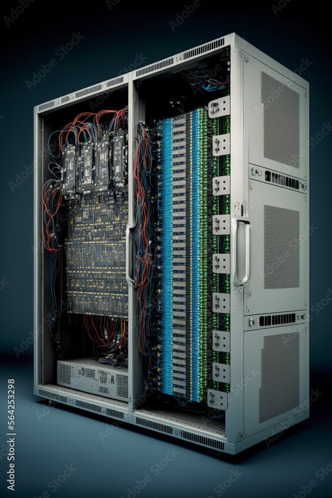 illustration, communication server, AI generated image illustration, communication server, AI generated image
