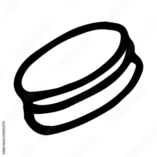 Macarons doodle style vector illustration isolated on white
