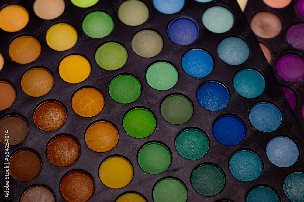 close up of colorful eyeshadow close up of colorful eyeshadow