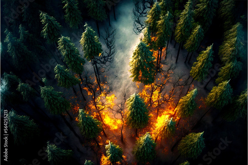 Die Natur brennt  ki generated