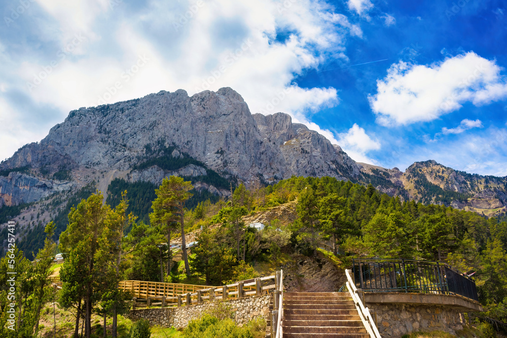 View of the Grasolet viewpoint, in the Cadi massif. Bergeda, Catalonia, Spain