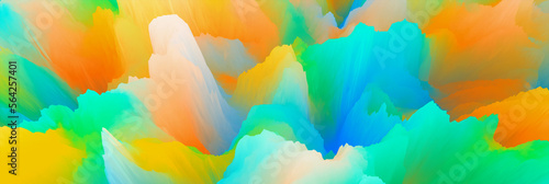 Colorful abstract background, fantasy mountains, texture of alien planet, abstract surface texture. 3d illustration