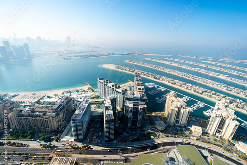 Palm Jumeirah Palm Island, Dubai United Arab Emirates top view