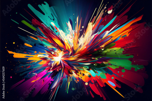 Color explosion - Abstract oil painting - Generative Ai