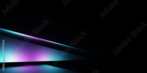 3d rendering of purple and blue abstract geometric background. Cyberpunk concept Scene for advertising, technology, show, banner, game, sport, business, metaverse. Sci-Fi Illustration. Product display