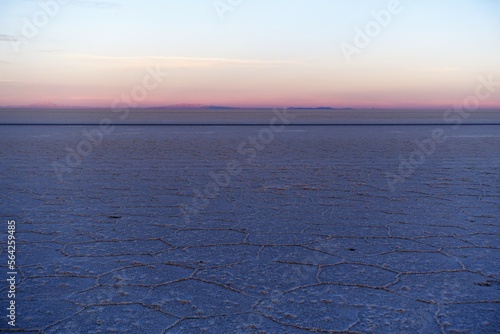 Salar de Uyuni, Bolivia, where the lake is covered with salt