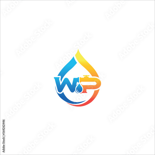 wp logo design vector icon