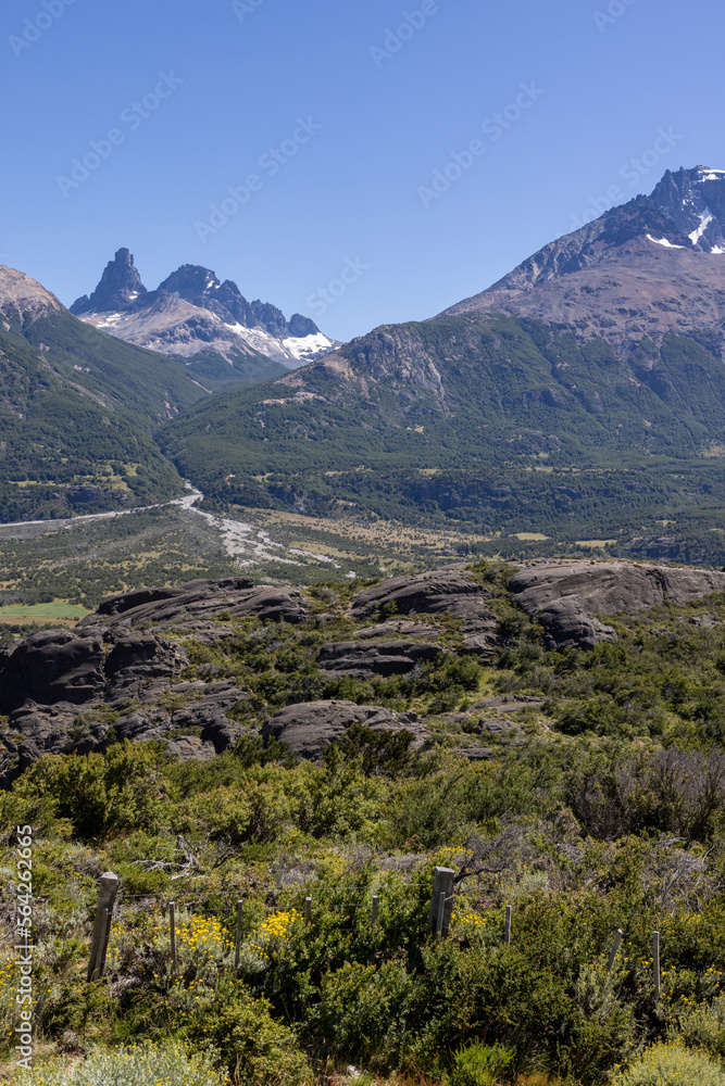 View from the viewpoint Mirador Rio Ibañez at the Carretera Austral in Patagonia, Chile