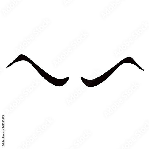 Illustration of eye brow vector graphic design