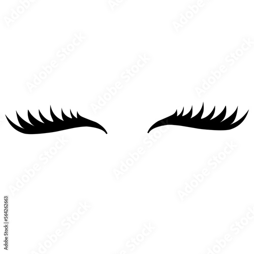 Illustration of eyelashes vector graphic design