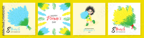 A set of cards for International Women's Day