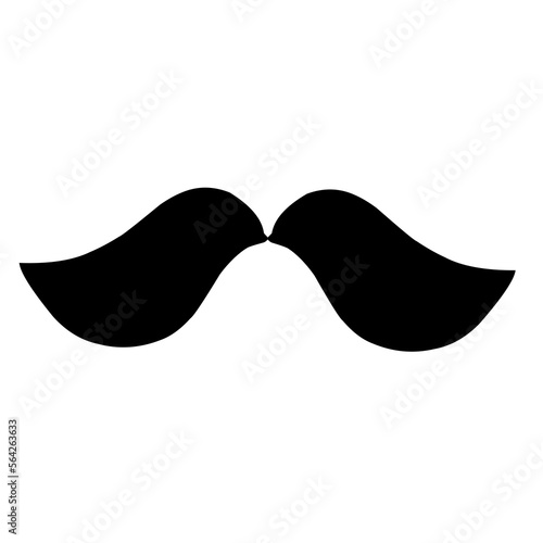 Illustration of adult male mustache graphic design.