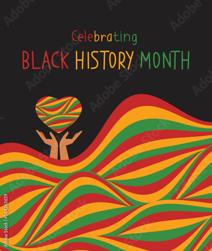 black history month celebrating banner vector illustration