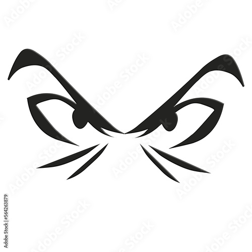 Illustration design angry eye graphic. Perfect for stickers, tattoos, icons
