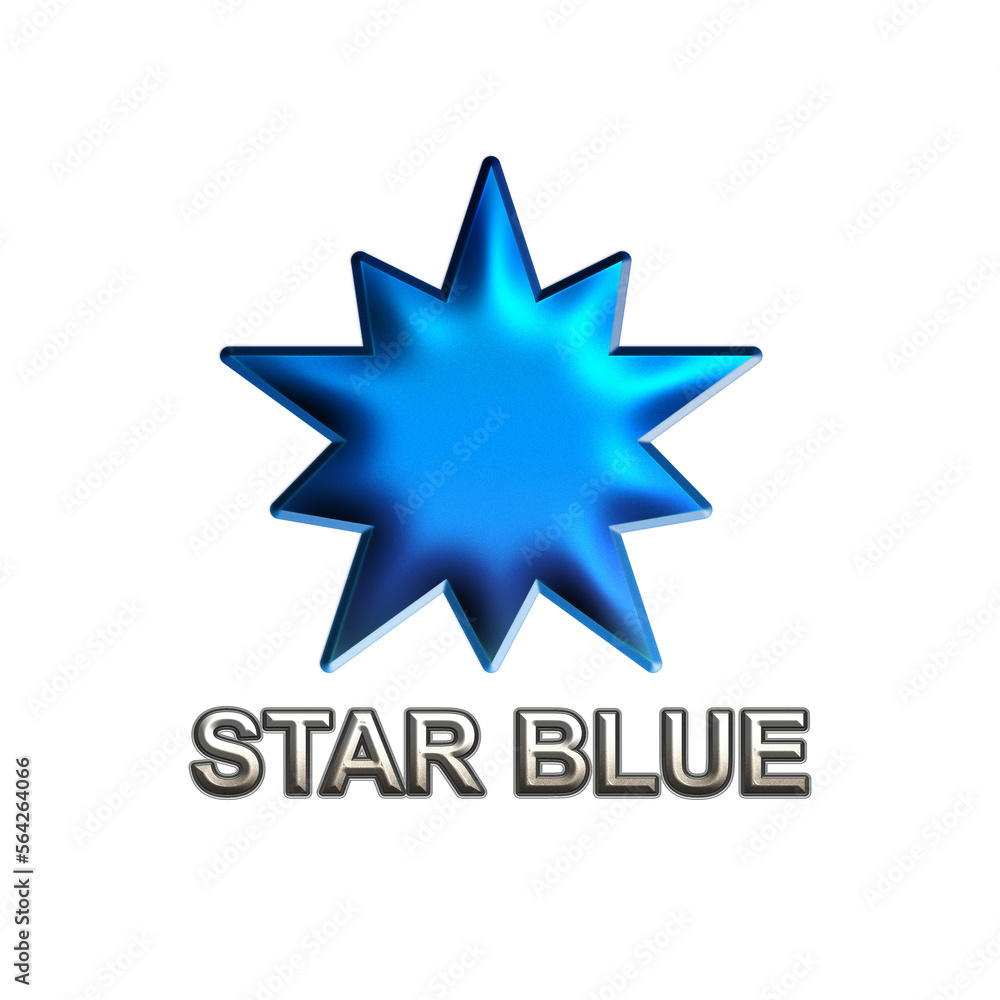 Illustration design star logo graphic in 3D blue color. Perfect for company logos, icons, t-shirt stickers and more Illustration design star logo graphic in 3D blue color. Perfect for company logos, icons, t-shirt stickers and more