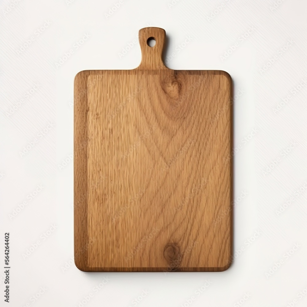 Fototapeta premium wooden cutting board on a white background