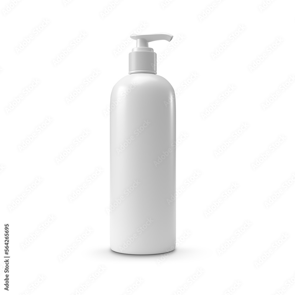 Whit bottle pump Shampoo cosmetic mockup Whit bottle pump Shampoo cosmetic mockup
