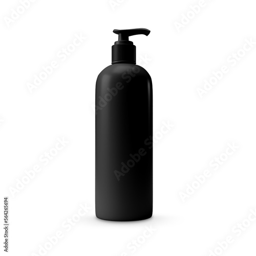 Black pump bottle cream transparent
