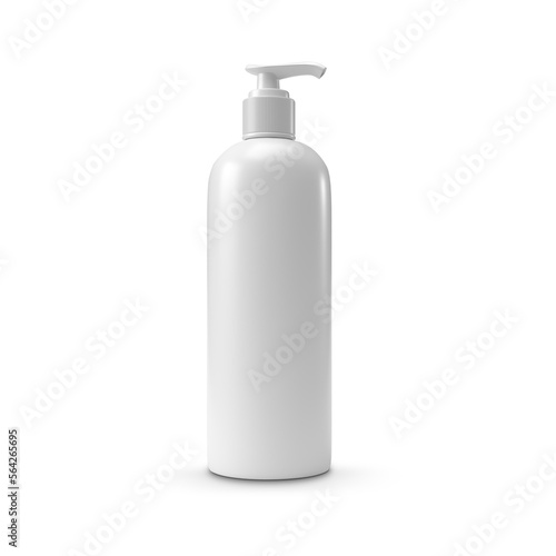 Whit bottle pump Shampoo cosmetic mockup