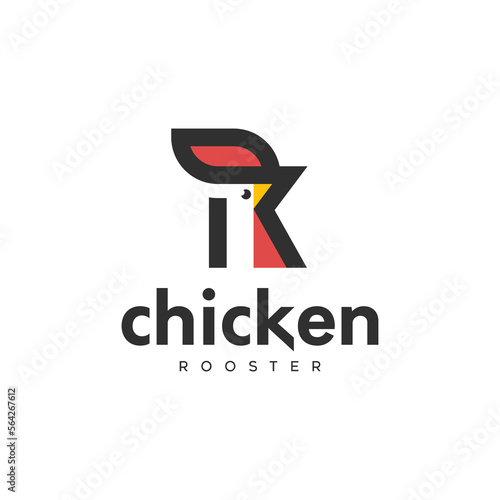 rooster logo design vector inspiration,mascot logo