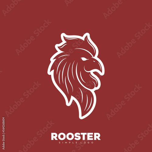 Fototapeta Naklejka Na Ścianę i Meble -  rooster logo design vector inspiration,mascot logo