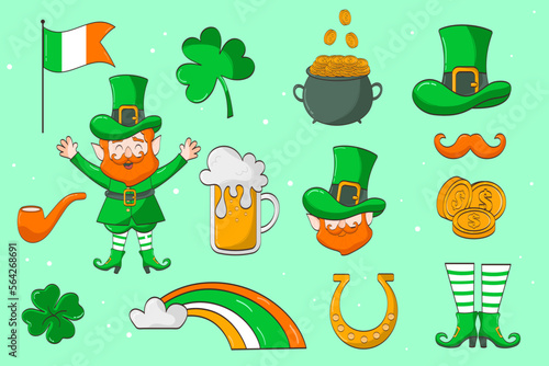 St patrick day element collection. Vector