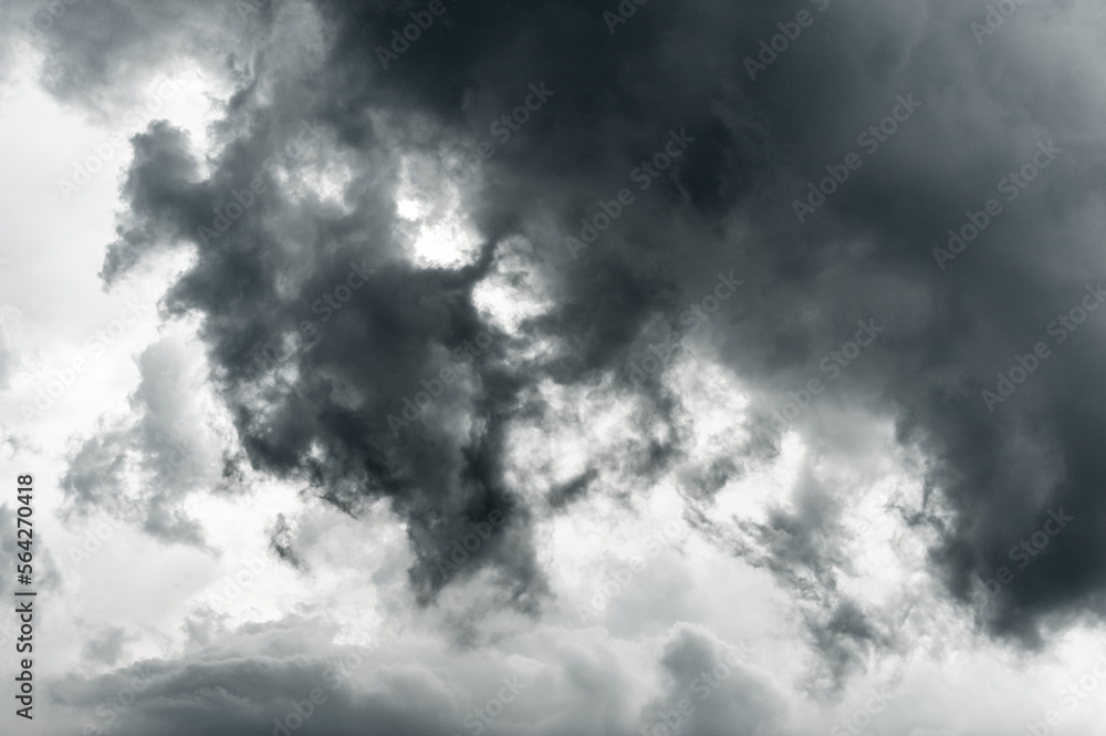 dark clouds black sky in overcast. Heavy rain thunderstorm black wave swirl smoke cloud. Pattern of clouds overcast predict tornado, Hurricane tornado or thunderstorm and rainy make flood. dark clouds black sky in overcast. Heavy rain thunderstorm black wave swirl smoke cloud. Pattern of clouds overcast predict tornado, Hurricane tornado or thunderstorm and rainy make flood.
