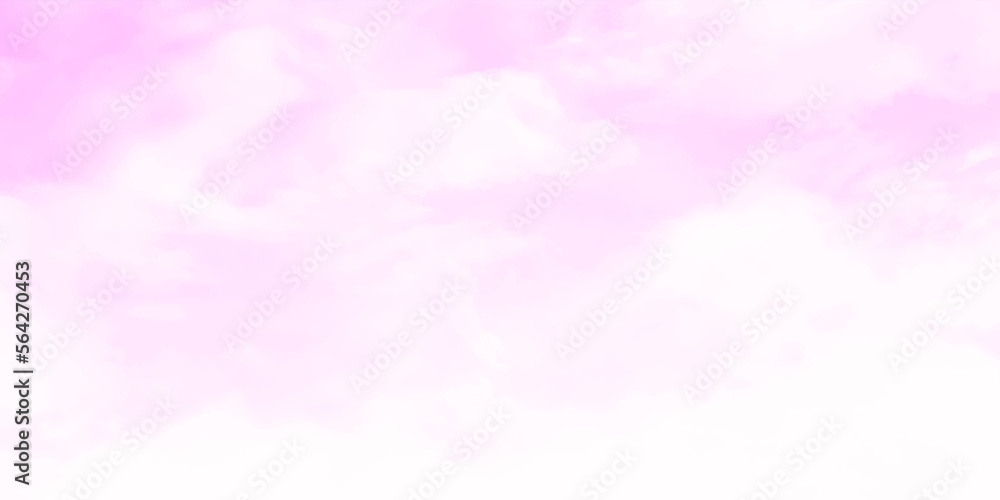 Pink sky and white cloud detail in background with copy space. Sugar ...