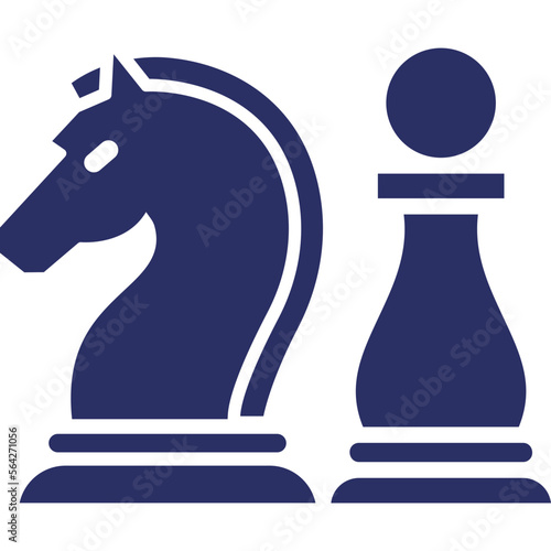 Chess knight, chess paws Vector Icon which can easily modify or edit
