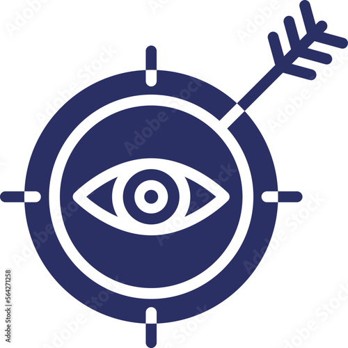 Aim, goal seeking behavior Vector Icon which can easily modify or edit
